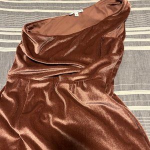 Baltic Born Tatiana Velvet One Shoulder Maxi Dress Size S